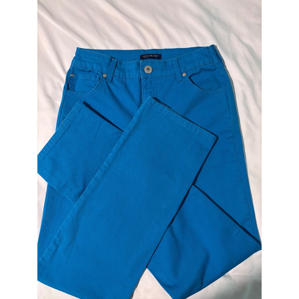 Bandolino Mandie Straight Leg Jeans Turquoise Blue Size 10